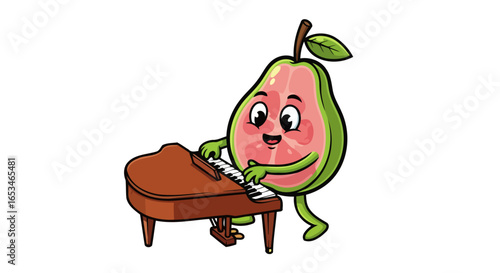 playful guava musician transparent background png for design projects