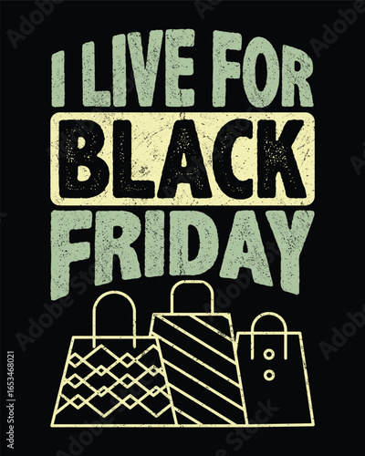 Humorous Black Friday Graphic Stressed Blessed and Obsessed