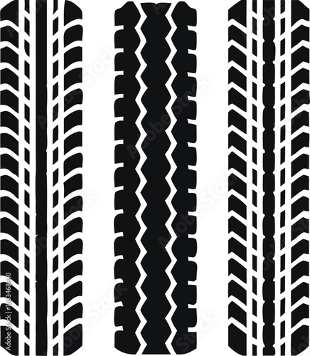 Tire Tracks Off-Road Tread Marks Illustration