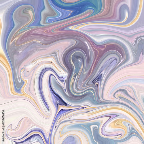 Abstract pastel swirl in purple, pink, and blue with fluid artistic texture, dreamy background perfect for beauty, fashion, and creative art projects.