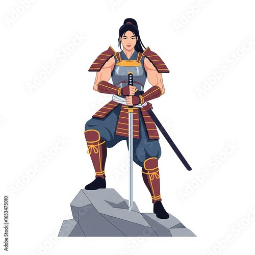 Female Samurai Ready to Fight Generative AI