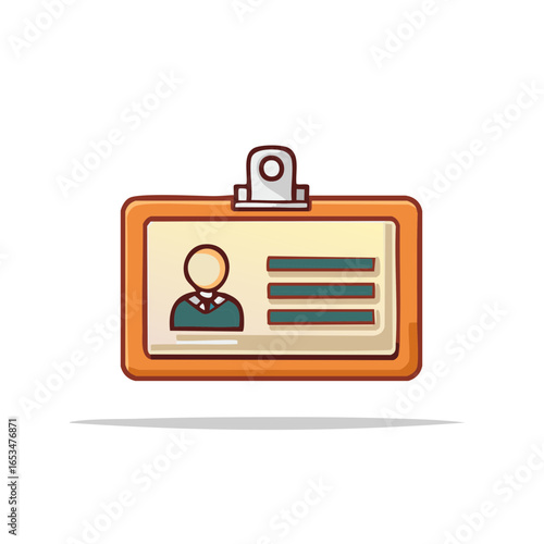 Employee ID Card Icon Illustration for Security, Access, and Personal Identification