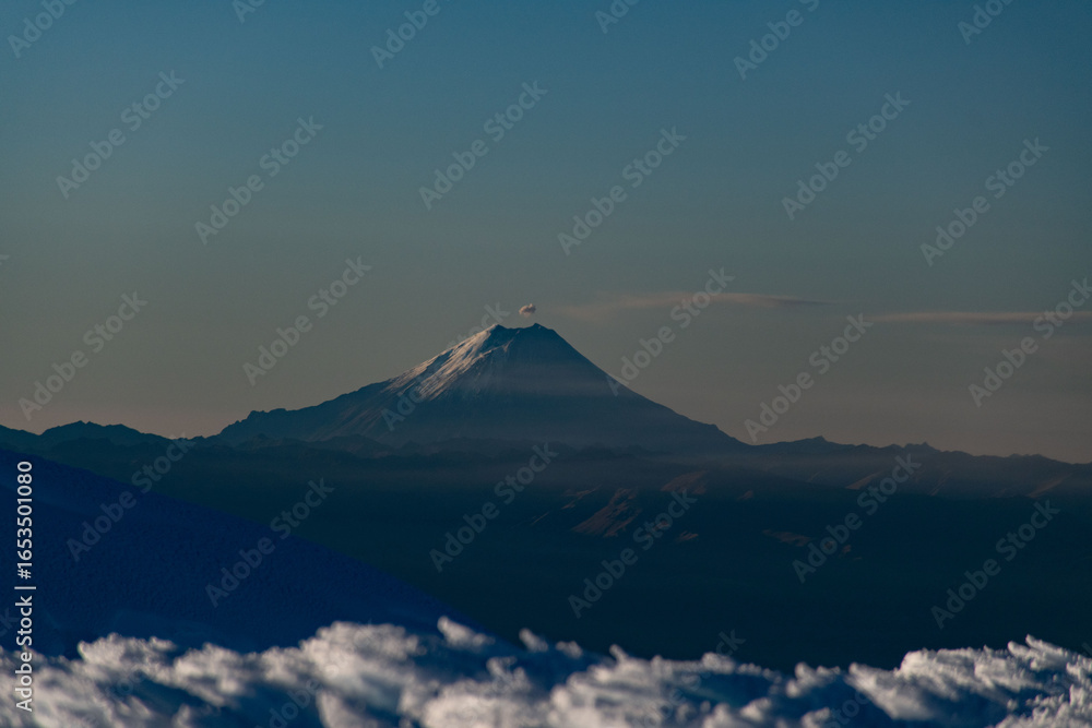 Fototapeta premium Sangay volcano in the amazonian Andes of Ecuador