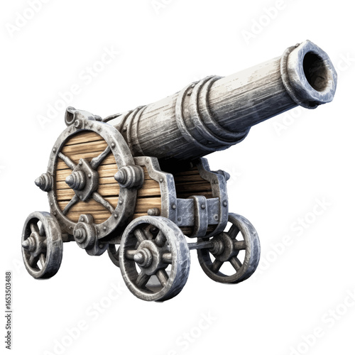 old cannon isolated