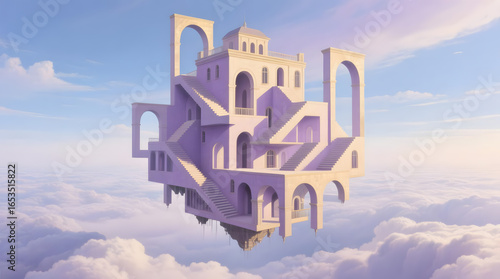 Surreal Floating Castle