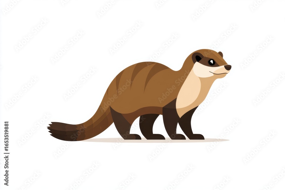 Fototapeta premium Elegant Vector Horse in Minimalist White Space