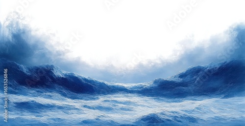 Wallpaper Mural Vast and turbulent blue sea waves under a bright sky, evoking a sense of power and natural force Torontodigital.ca