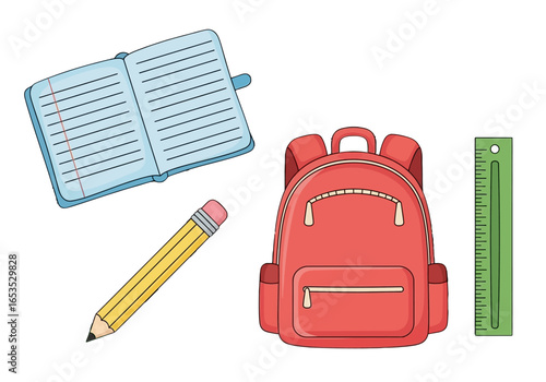 School Supplies A Colorful Collection of Essential Items for Education - Weruwonk1808 (20).eps