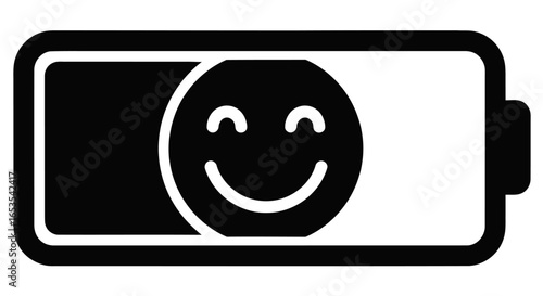 battery cartoon showing high charge a cheerful symbol representing power and positivity perfect for illustrating energy motivation and digital device functionality in a fun and engaging way