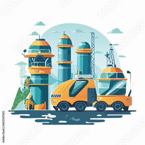 Illustration of advanced ocean cleanup technology.