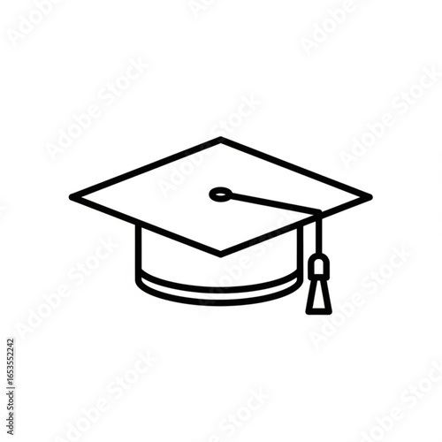 Graduation cap isolated on white background
