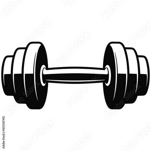 dumbbell isolated on white
