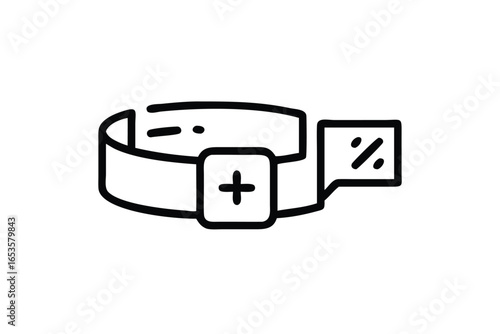 belt leather isolated buckle fashion accessory vector icon