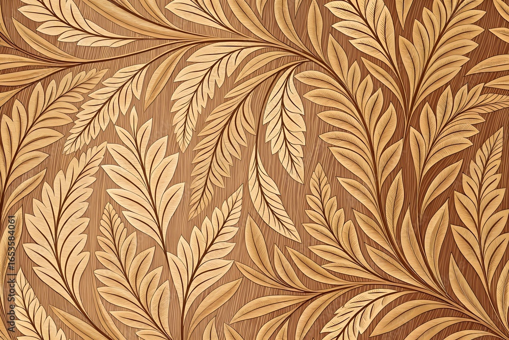 Seamless green leaves vector pattern for a nature-inspired fabric and wallpaper design Seamless green leaves vector pattern for a nature-inspired fabric and wallpaper design