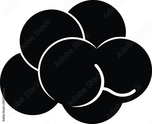 Cotton balls vector icon.