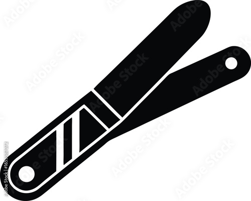 Nail clippers vector icon.