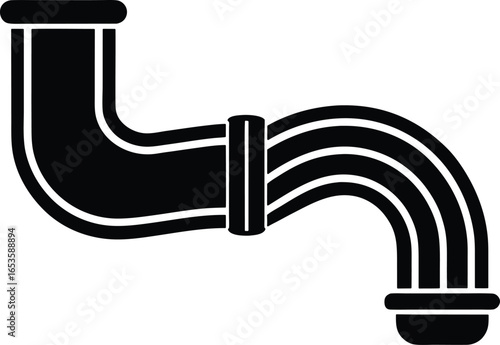 Water pipe vector icon.