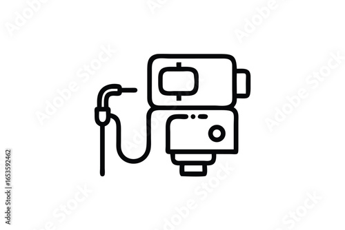 vector illustration of a digital camera equipment icon object technology switch 