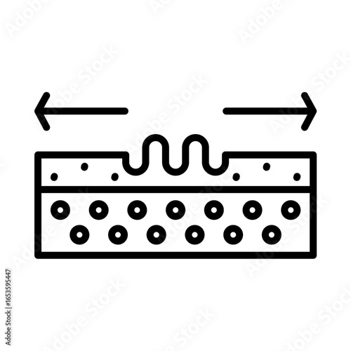 tight skin pull Skin Care Beauty Make Up Cosmetic Line Art Icon
