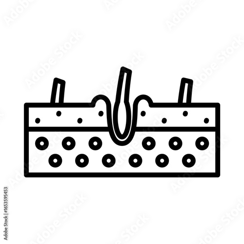 shaved hair skin Skin Care Beauty Make Up Cosmetic Line Art Icon
