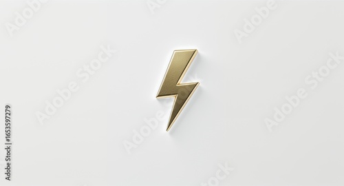 Gold Lightning Bolt Icon Fast, Powerful, Energy Symbol for Branding Design