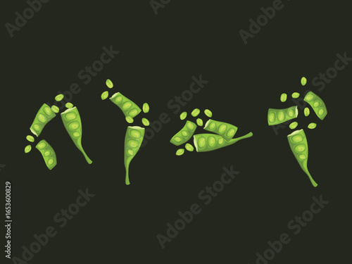 pete petai green pea trasitional indonesia asian herb organic element vegan plant food bitter bean