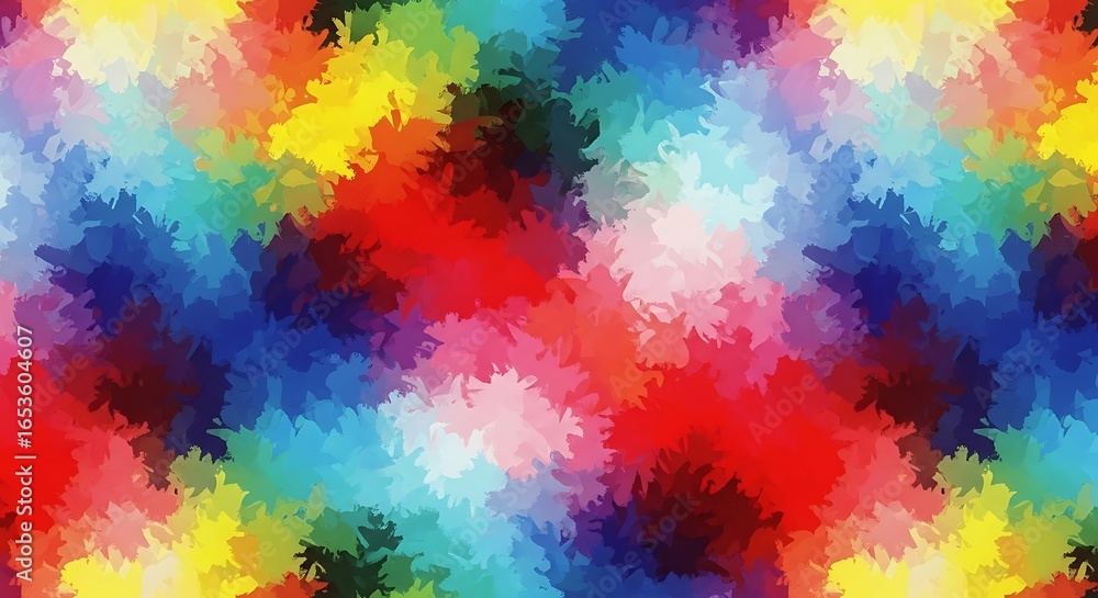 Obraz premium Vibrant Rainbow Abstract Paint Splatter Background