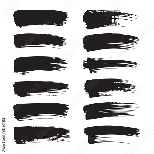 modern handpainted ink brush stroke vector bundle for creative design backgrounds and typography accents