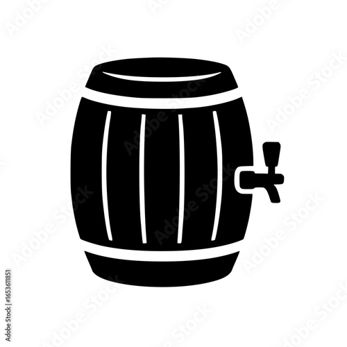 Beer Barrel Silhouette for Oktoberfest