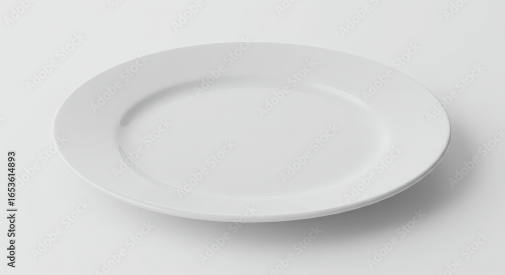 Clean White Plate on White Background A Minimalist and Elegant Design for Culinary Presentation
