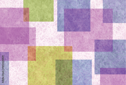 カラフル　和柄　模様　背景