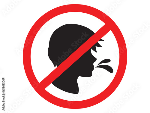 Do Not Spit Sign Icon Background