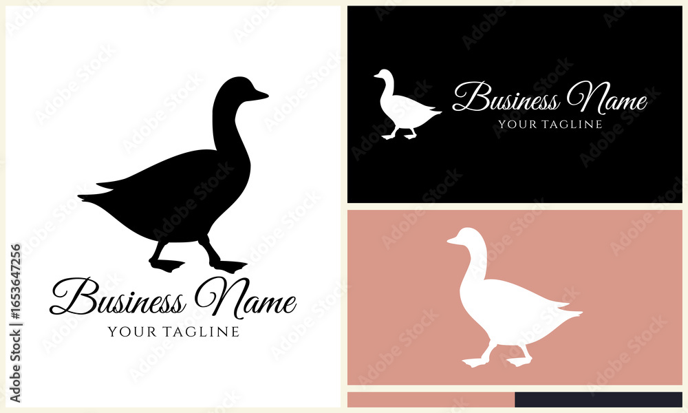 Fototapeta premium Goose Logo Design Variations. (6)