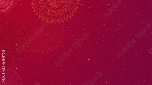 Traditional indian festival decorative rangoli marigold floral garland animated wedding decoration, festival border flower frame on Indian festive of Lights. invitation, promotion holiday Celebration