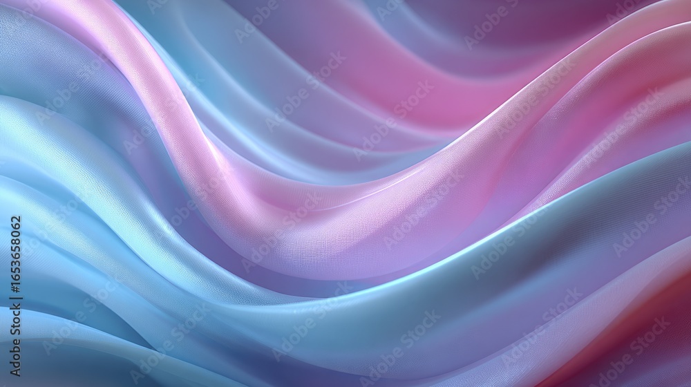 Obraz premium Soft, pastel-colored fabric waves
