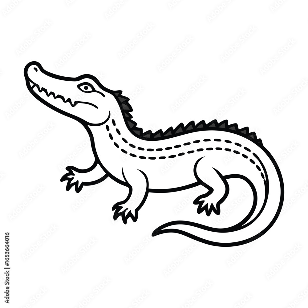 Fototapeta premium vector illustration of a crocodile
