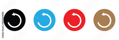 Undo arrow sign icon Line Art Logo set .Eps 10.Vector background .