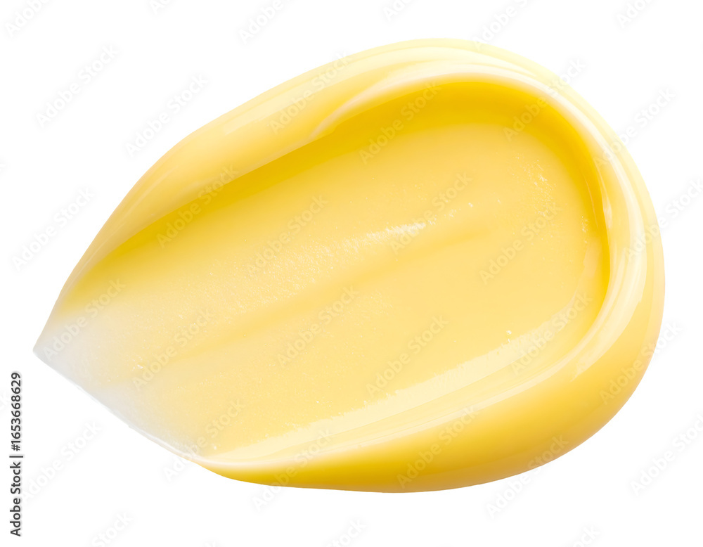 Fototapeta premium Smear of melted butter isolated on transparent background
