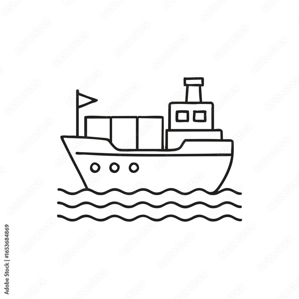 Obraz premium Cargo Ship Delivery