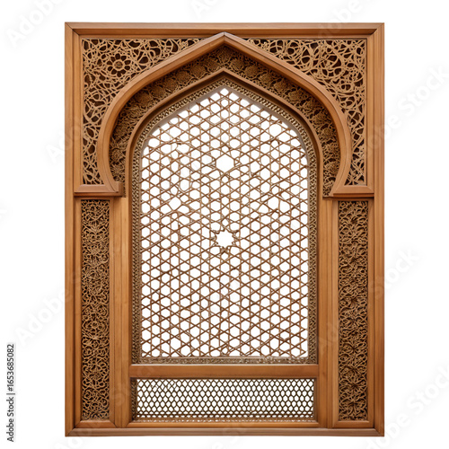 old wooden door isolated on white