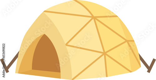 Yellow Geodesic Dome Tent