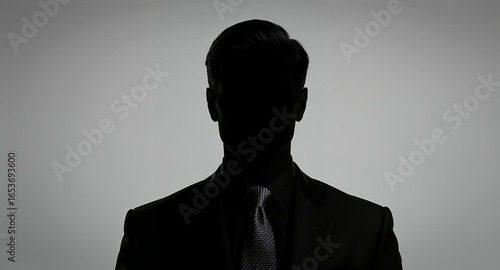 Anonymous Businessman Silhouette - Stock Photo