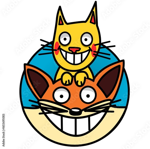Two friends in a circle