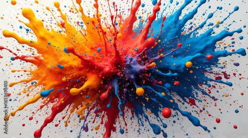 Vibrant explosion of dynamic colors creates a stunning visual impact perfect for modern design projects or energetic creative campaigns