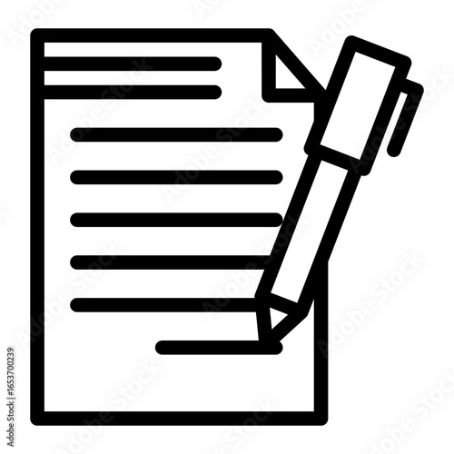 Legal Employment Agreement icon from the Hiring icon collection (Outline Style)