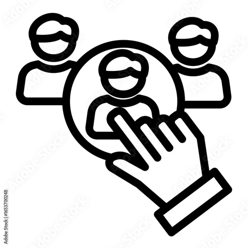 Job Applicant Screening icon from the Hiring icon collection (Outline Style)