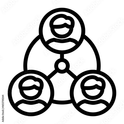 Professional Career Connection icon from the Hiring icon collection (Outline Style)