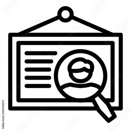 Career Employment Vacancy icon from the Hiring icon collection (Outline Style)