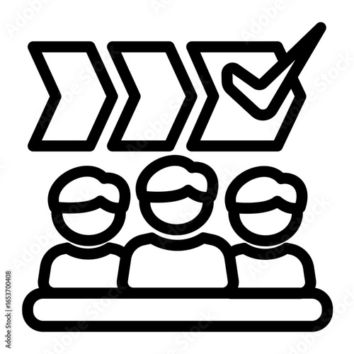 New Employee Training icon from the Hiring icon collection (Outline Style)