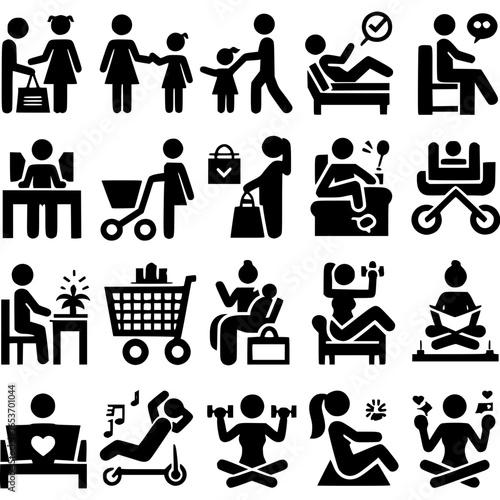 Tägliche Taten – Vektor-Icons des modernen Lebens - 3